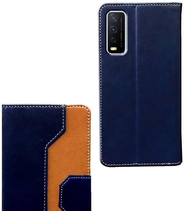 Multicolor_Artificial_Leather_Vivo_Y12S_Flip_Cover