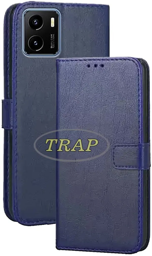 Blue_Artificial_Leather_Vivo_Y15S_Back_Cover