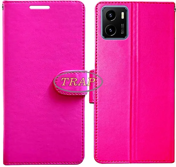 Pink_Artificial_Leather_Vivo_Y15S_Back_Cover