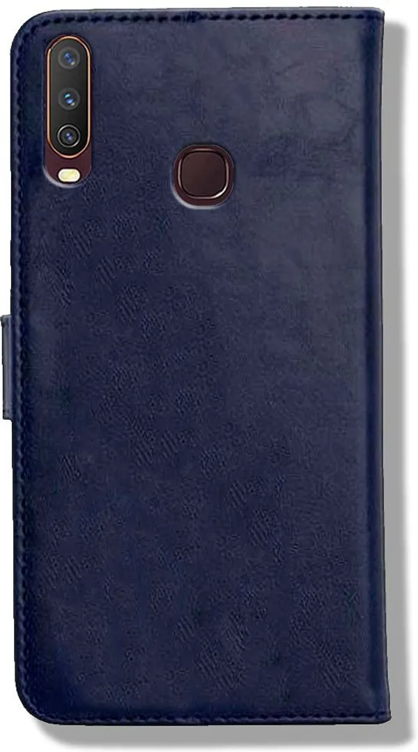 Blue_Leather_Vivo_Y17_Flip_Cover
