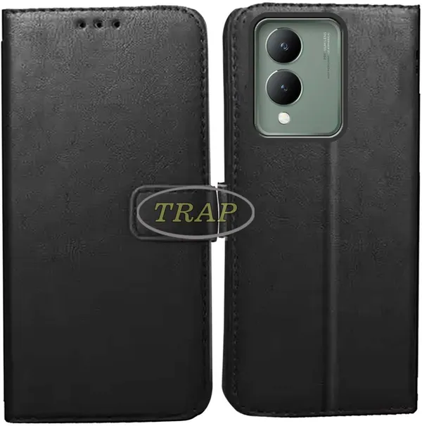 Black_Artificial_Leather_Vivo_Y17S_Back_Cover