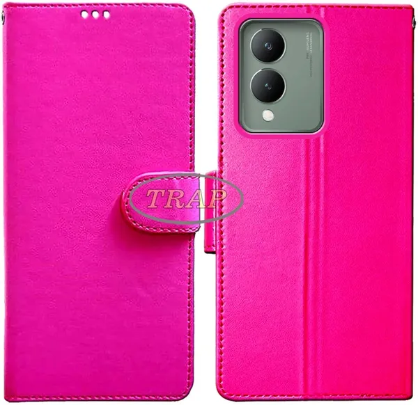 Pink_Artificial_Leather_Vivo_Y17S_Back_Cover