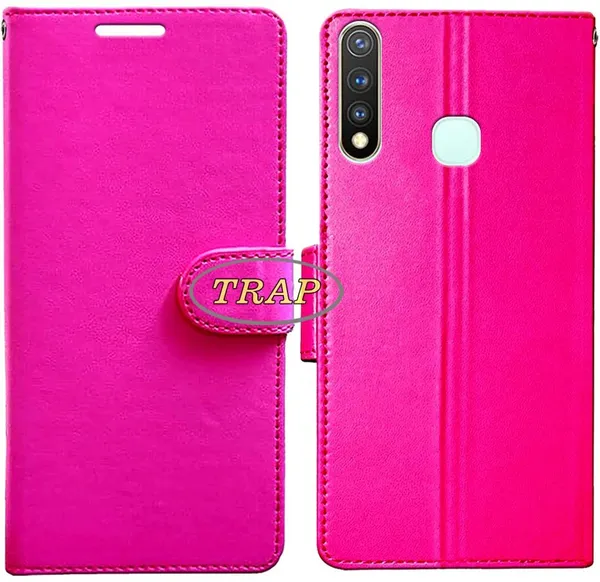 Pink_Artificial_Leather_Vivo_Y19_Back_Cover