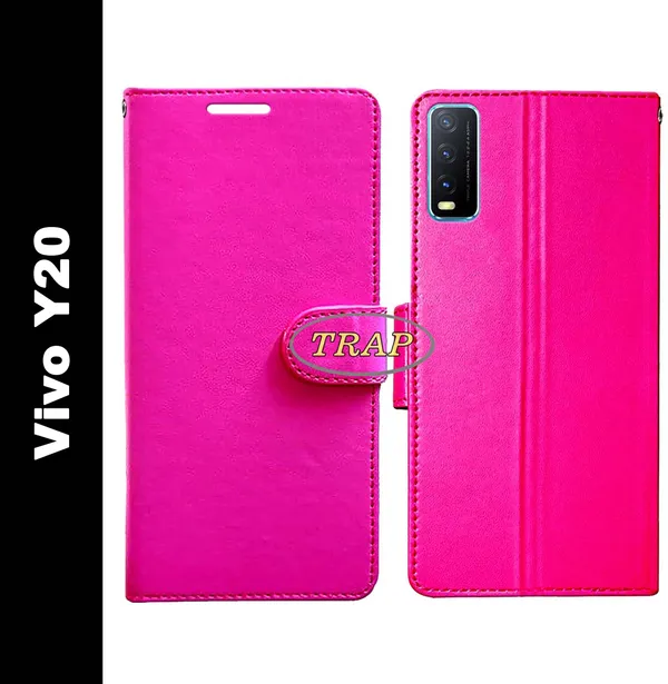 Pink_Artificial_Leather_Vivo_Y20_Back_Cover