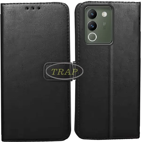 Black_Artificial_Leather_Vivo_Y200_5G_Back_Cover