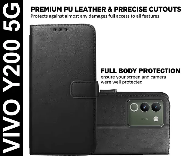 Black_Artificial_Leather_Vivo_Y200_5G_Back_Cover