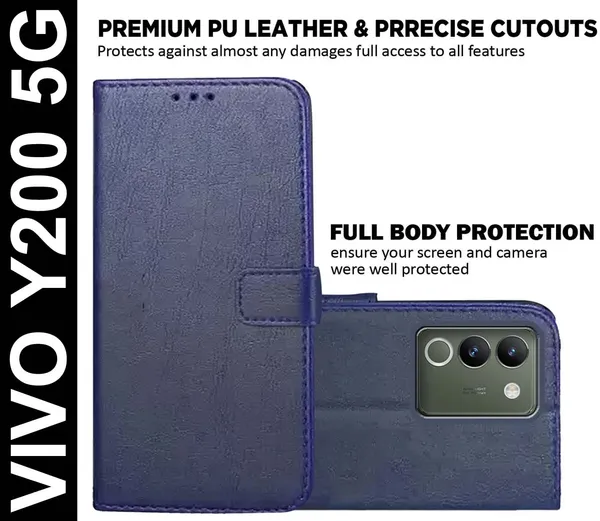 Blue_Artificial_Leather_Vivo_Y200_5G_Back_Cover