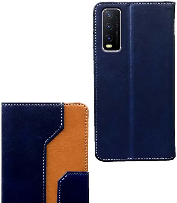 Multicolor_Artificial_Leather_Vivo_Y20i_Flip_Cover