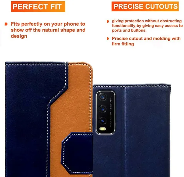 Multicolor_Artificial_Leather_Vivo_Y20i_Flip_Cover