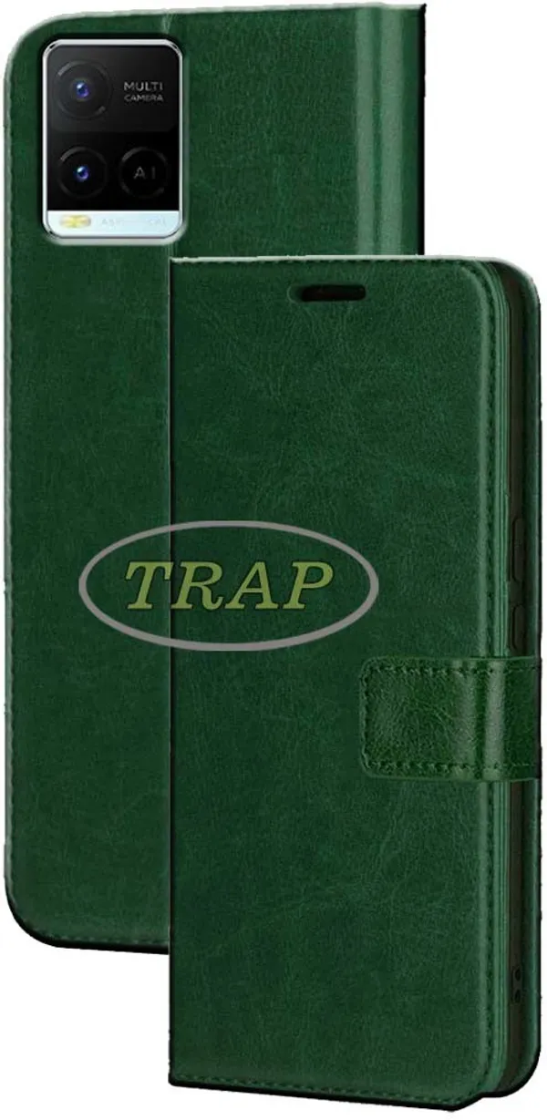 Green_Artificial_Leather_Vivo_Y21_2021_Back_Cover