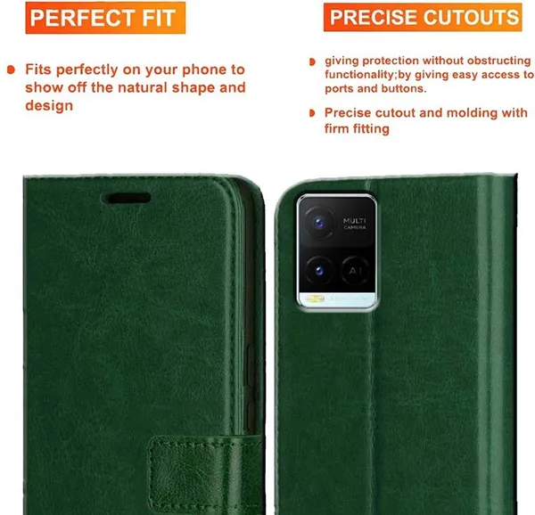 Green_Artificial_Leather_Vivo_Y21_2021_Back_Cover