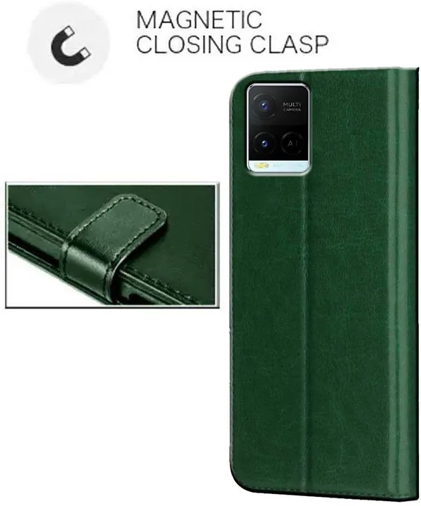 Green_Artificial_Leather_Vivo_Y21_2021_Back_Cover