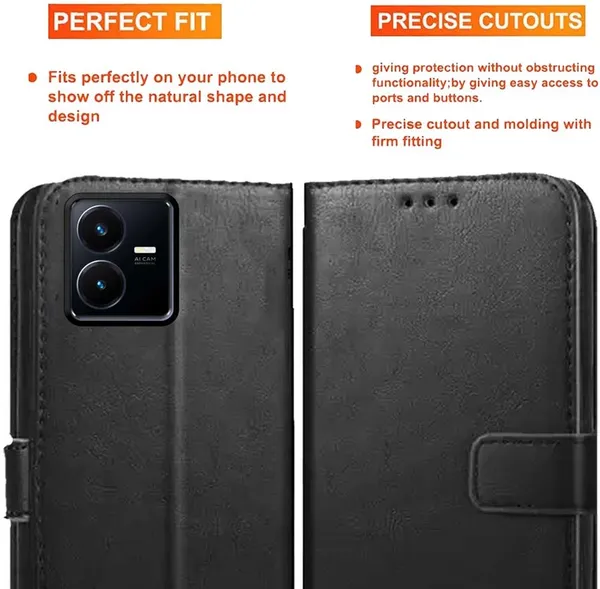 Black_Artificial_Leather_Vivo_Y22_Back_Cover