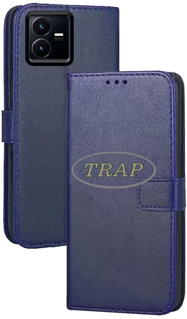 Blue_Artificial_Leather_Vivo_Y22_Back_Cover