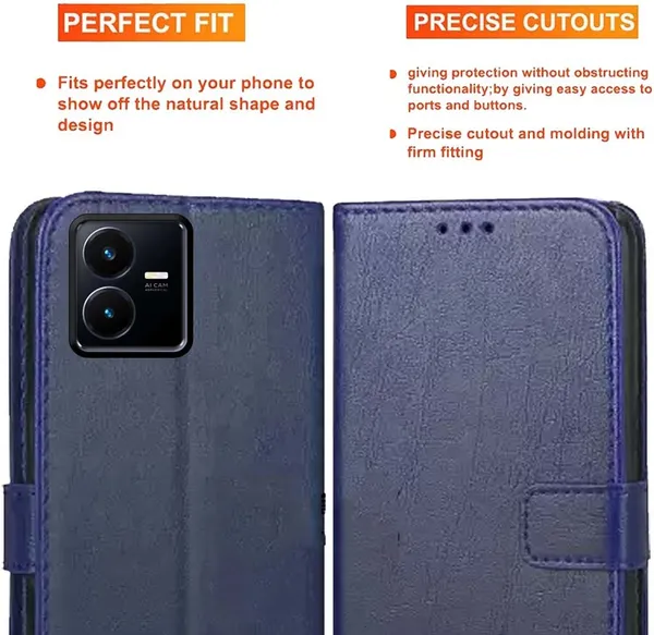 Blue_Artificial_Leather_Vivo_Y22_Back_Cover