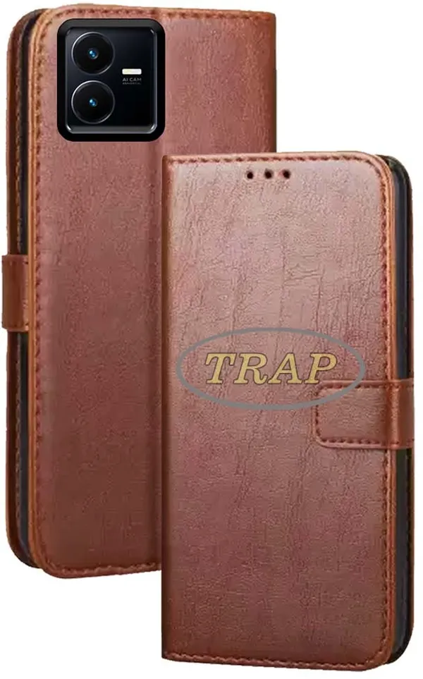 Brown_Artificial_Leather_Vivo_Y22_Back_Cover