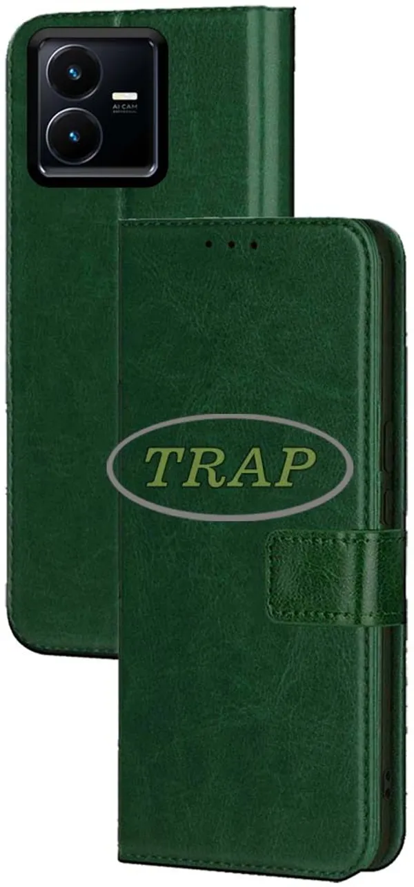 Green_Artificial_Leather_Vivo_Y22_Back_Cover