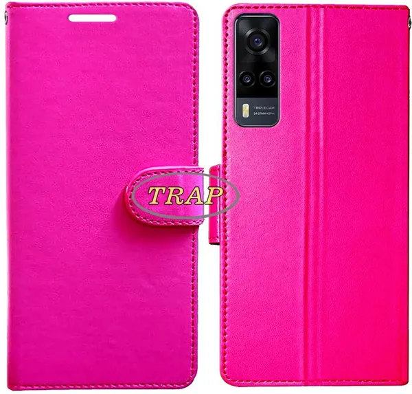 Pink_Artificial_Leather_Vivo_Y31_2021_Back_Cover