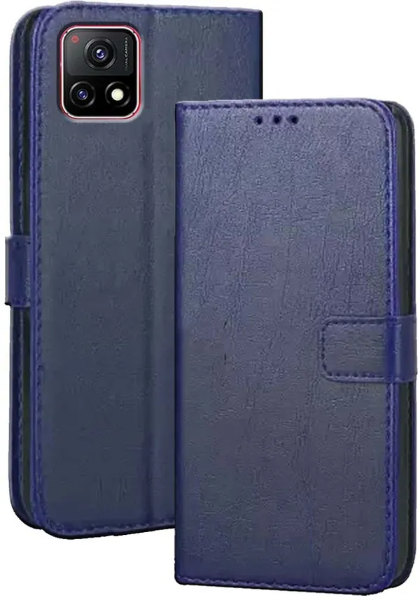 Blue_Artificial_Leather_Vivo_Y31S_Flip_Cover