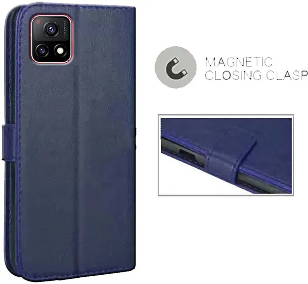 Blue_Artificial_Leather_Vivo_Y31S_Flip_Cover