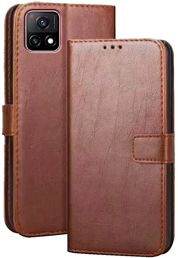 Brown_Artificial_Leather_Vivo_Y31S_Flip_Cover