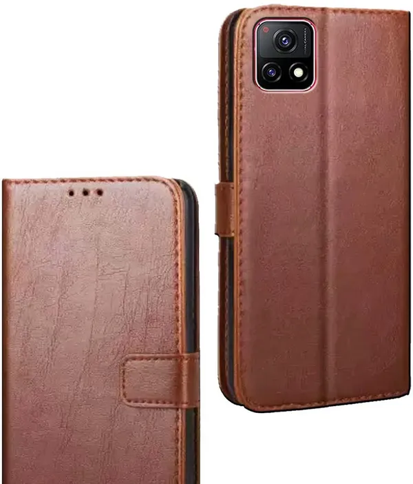 Brown_Artificial_Leather_Vivo_Y31S_Flip_Cover
