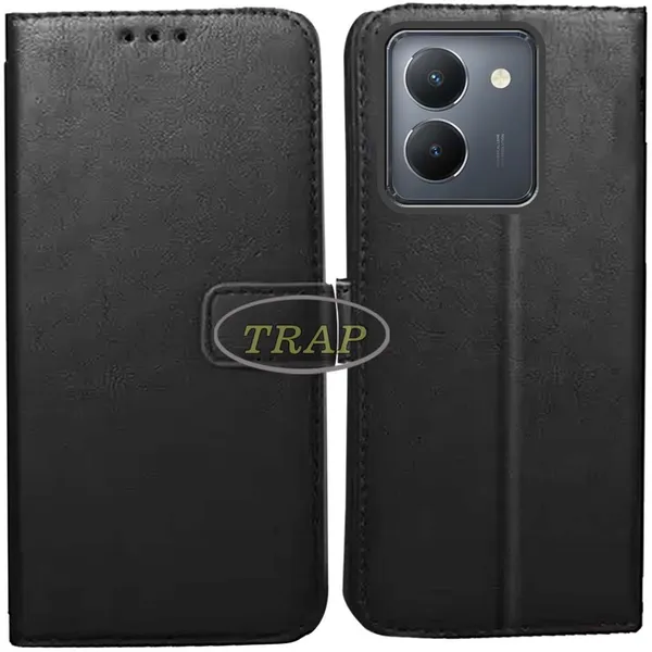 Black_Artificial_Leather_Vivo_Y36_Flip_Cover