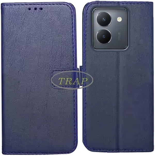 Blue_Artificial_Leather_Vivo_Y36_Flip_Cover