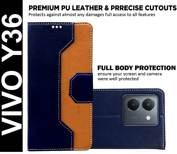 Multicolor_Artificial_Leather_Vivo_Y36_Flip_Cover