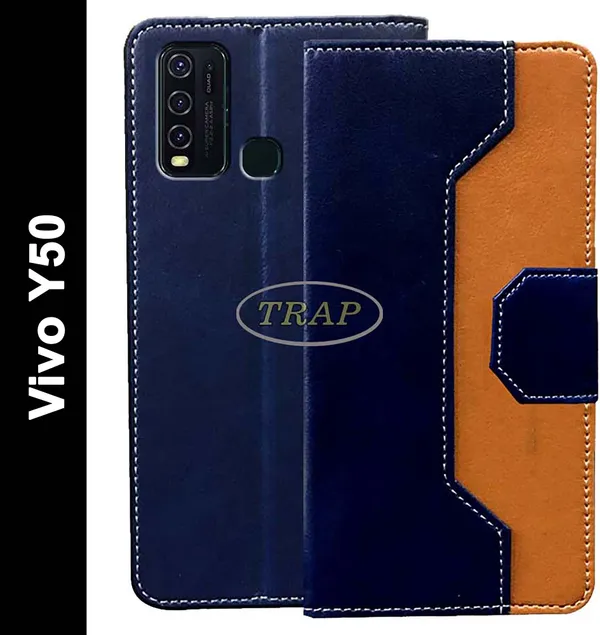 Multicolor_Artificial_Leather_Vivo_Y50_Flip_Cover