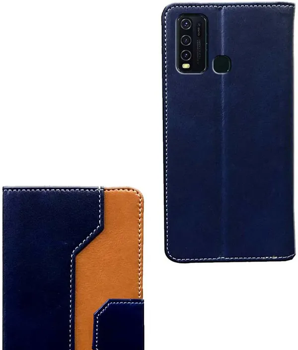 Multicolor_Artificial_Leather_Vivo_Y50_Flip_Cover