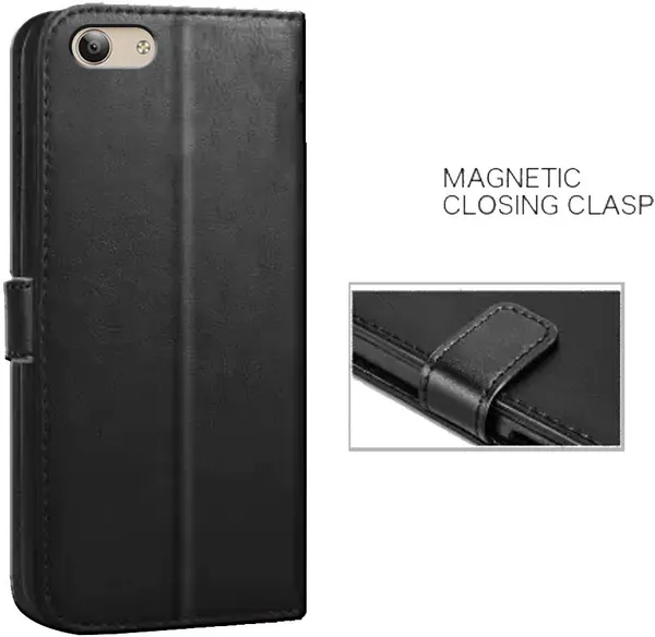 Black_Artificial_Leather_VIVO_Y53_Flip_Cover