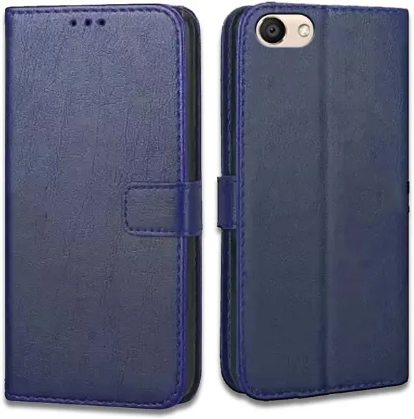 Blue_Artificial_Leather_VIVO_Y66_Flip_Cover