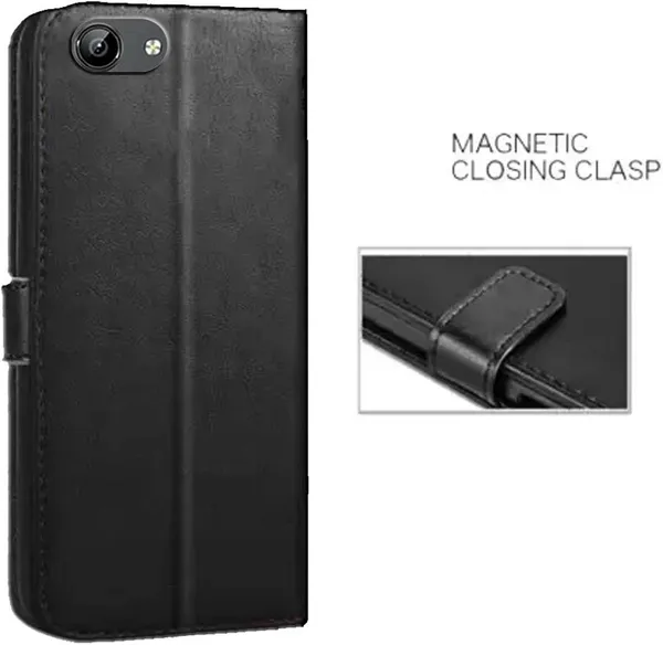 Black_Artificial_Leather_VIVO_Y71_Flip_Cover