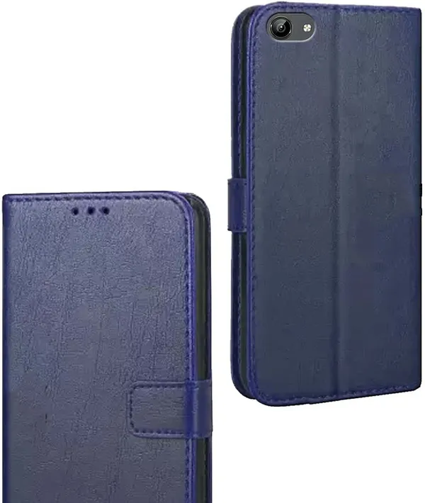 Blue_Artificial_Leather_VIVO_Y71_Flip_Cover