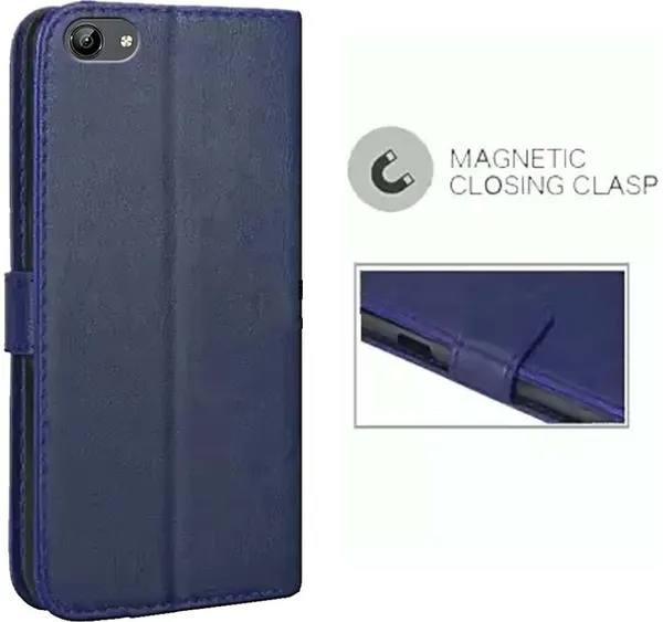 Blue_Artificial_Leather_VIVO_Y71_Flip_Cover