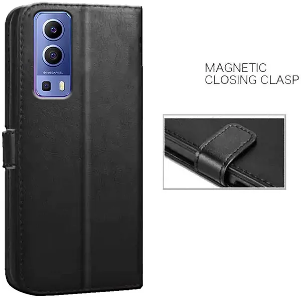 Black_Artificial_Leather_Vivo_Y72_5G_Back_Cover