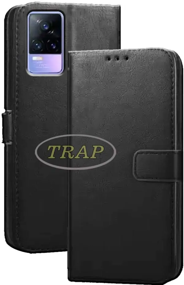 Black_Artificial_Leather_Vivo_Y73_5G_Flip_Cover