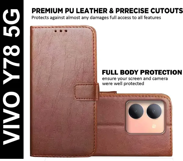 Brown_Artificial_Leather_Vivo_Y78_5G_Back_Cover