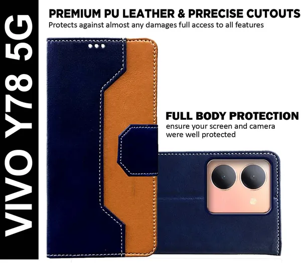 Multicolor_Artificial_Leather_Vivo_Y78_5G_Back_Cover