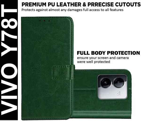 Green_Artificial_Leather_Vivo_Y78T_Back_Cover