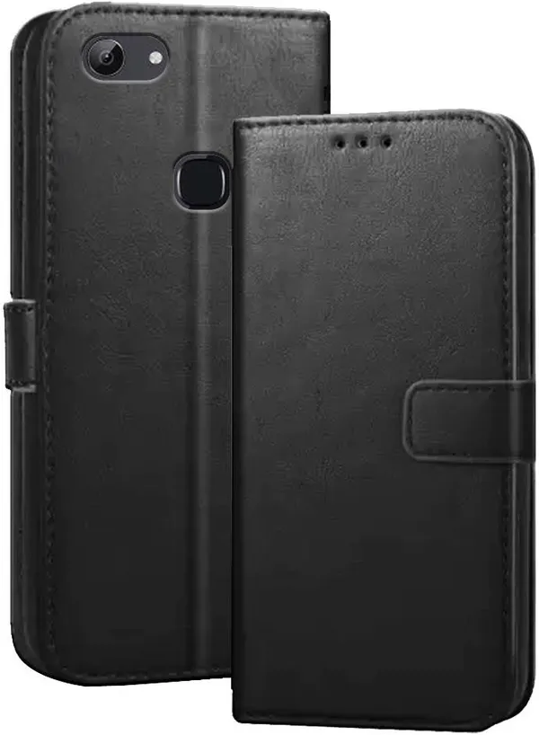 Black_Artificial_Leather_Vivo_Y83_Flip_Cover