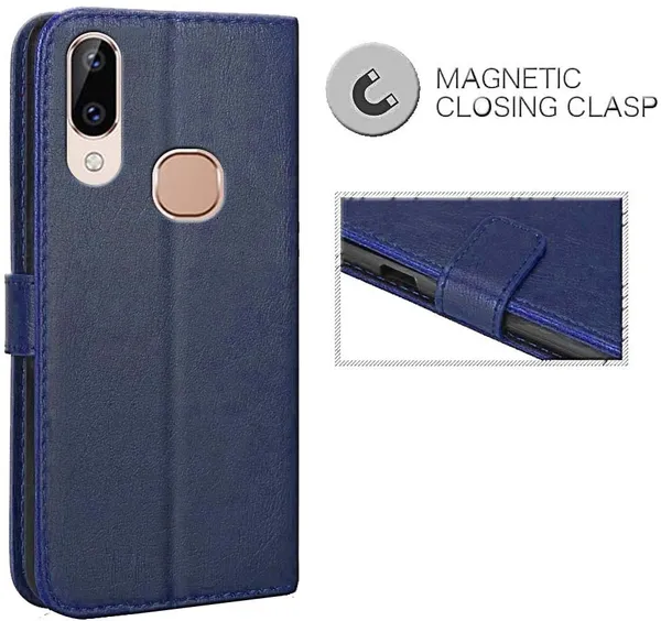 Blue_Leather_Vivo_Y83_Pro_Flip_Cover