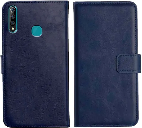 Blue_Leather_Vivo_Z1_Pro_Flip_Cover