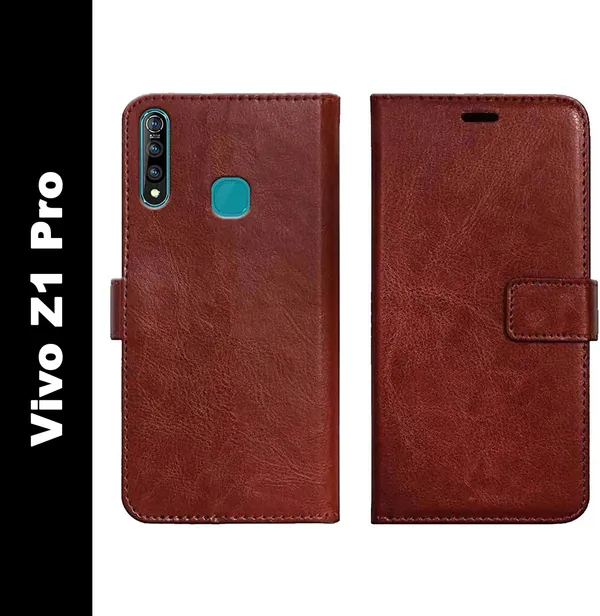 Brown_Leather_Vivo_Z1_Pro_Flip_Cover