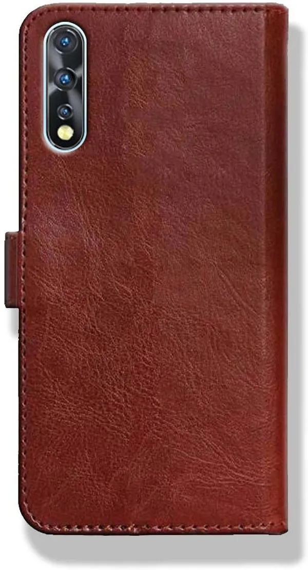 Brown_Leather_Vivo_Z1X_Flip_Cover