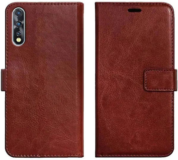 Brown_Leather_Vivo_Z5_Flip_Cover