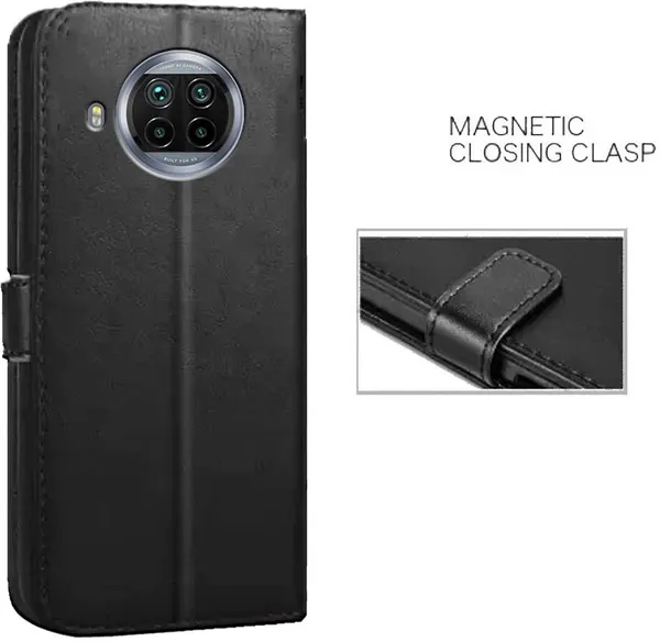 Black_Artificial_Leather_Xiaomi_Mi_10i_Flip_Cover