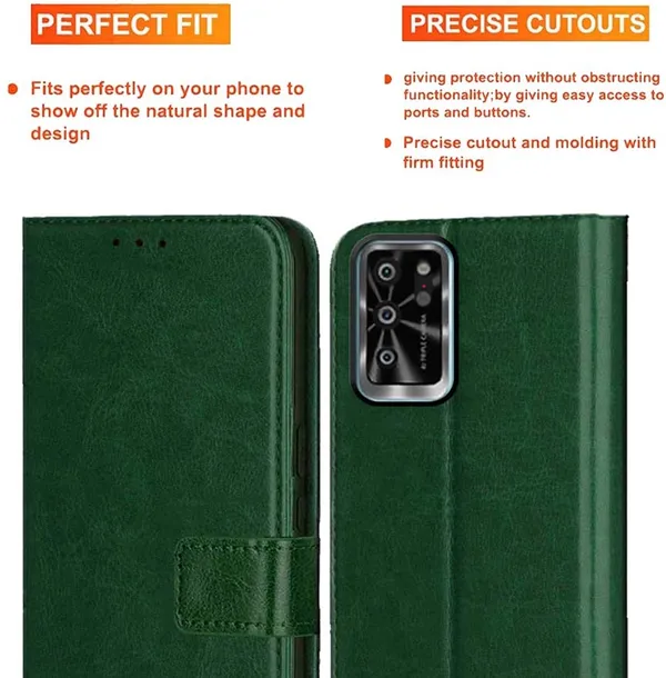 Green_Artificial_Leather_Lava_Yuva_Pro_Back_Cover