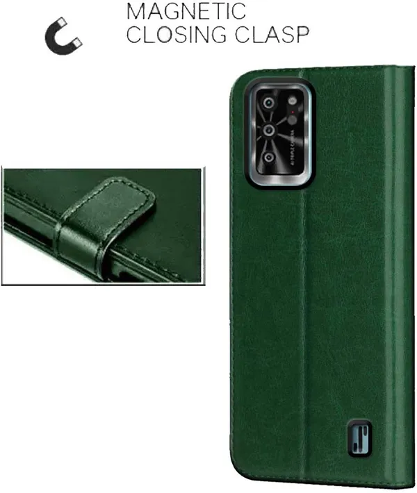 Green_Artificial_Leather_Lava_Yuva_Pro_Back_Cover